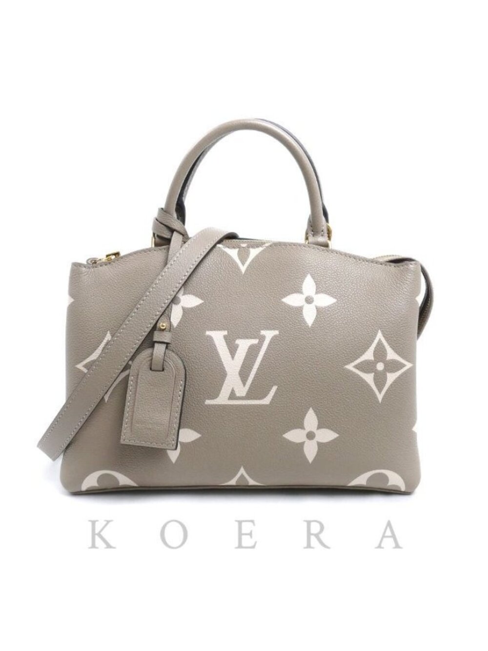 Louis Vuitton Petit Palais PM 2-Way Shoulder Bag Monogram Empreinte Tourterelle